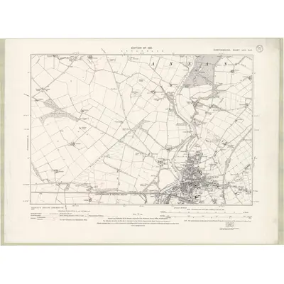 1929 Map of Dumfriesshire Sheet LXII.NE, 1931 Print