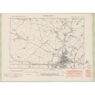 1938 Map of Dumfriesshire Sheet LXII.NE, 1949 Print