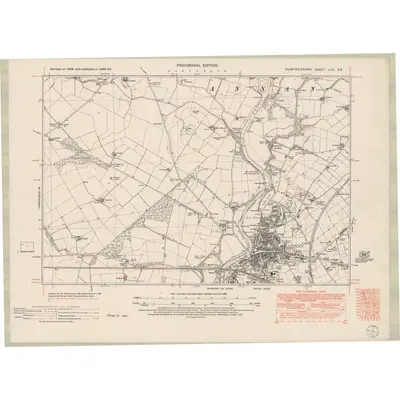 1947 Map of Dumfriesshire Sheet LXII.NE, 1952 Print