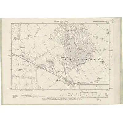 1898 Map of Dumfriesshire Sheet LXII.NW, 1900 Print