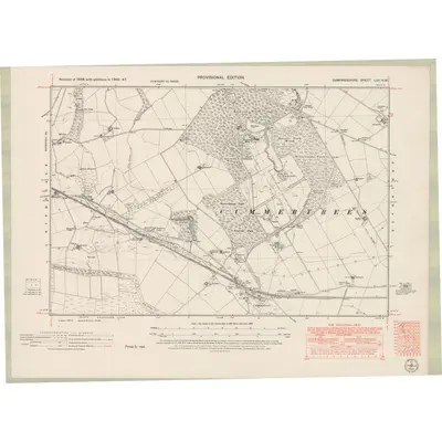 1945 Map of Dumfriesshire Sheet LXII.NW, 1951 Print