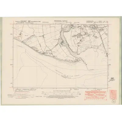 1945 Map of Dumfriesshire Sheet LXII.SE, 1952 Print