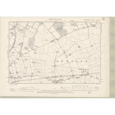 1898 Map of Dumfriesshire Sheet LXIII.NW, 1900 Print