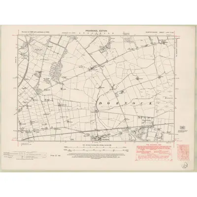 1945 Map of Dumfriesshire Sheet LXIII.NW, 1951 Print
