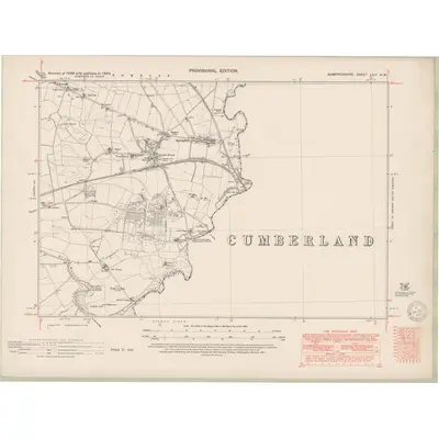 1945 Map of Dumfriesshire Sheet LXIV.NW, 1951 Print