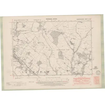 1938 Map of Dumfriesshire Sheet VI.SE, 1951 Print