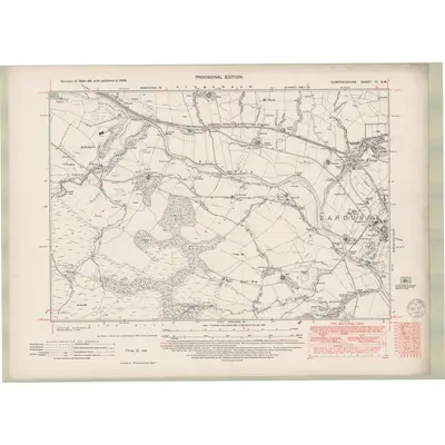 1938 Map of Dumfriesshire Sheet VI.SW, 1949 Print