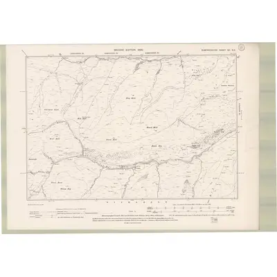1898 Map of Dumfriesshire Sheet XII.NE, 1900 Print