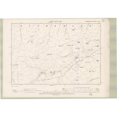 1898 Map of Dumfriesshire Sheet XII.SE, 1900 Print