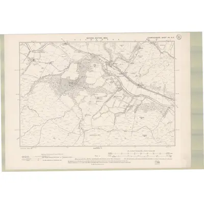1898 Map of Dumfriesshire Sheet XIII.NE, 1900 Print