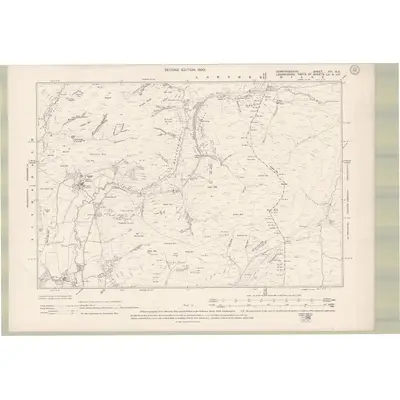 1898 Map of Dumfriesshire Sheet XIV.NE, 1900 Print