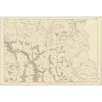 1856 Map of Dumfriesshire, Sheet XIV, 1860 Print