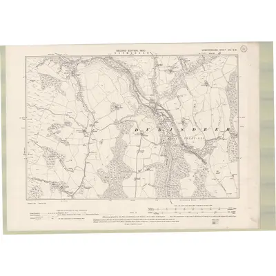 1898 Map of Dumfriesshire Sheet XIV.SW, 1900 Print