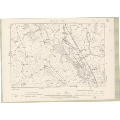 1898 Map of Dumfriesshire Sheet XL.NE, 1900 Print