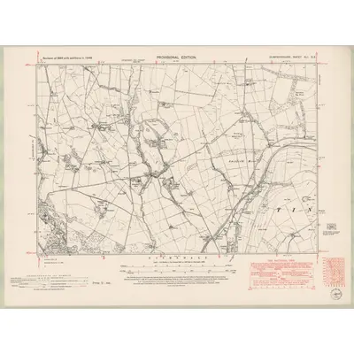1948 Map of Dumfriesshire Sheet XLI.SE, 1952 Print