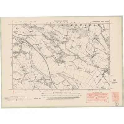1949 Map of Dumfriesshire Sheet XLI.SW, 1952 Print
