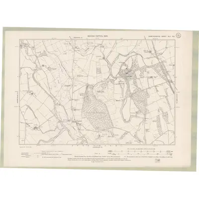 1898 Map of Dumfriesshire Sheet XLII.NE, 1900 Print