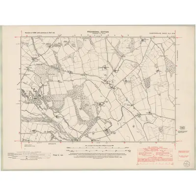 1948 Map of Dumfriesshire Sheet XLII.NW, 1952 Print