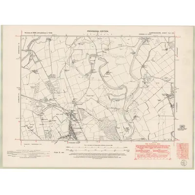 1948 Map of Dumfriesshire Sheet XLII.SE, 1952 Print