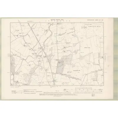 1898 Map of Dumfriesshire Sheet XLIII.SW, 1900 Print