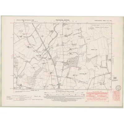 1938 Map of Dumfriesshire Sheet XLIII.SW, 1949 Print