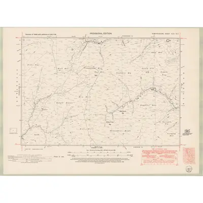 1947 Map of Dumfriesshire Sheet XLIV.NE, 1952 Print