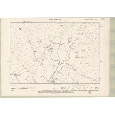1898 Map of Dumfriesshire Sheet XLIV.NW, 1900 Print