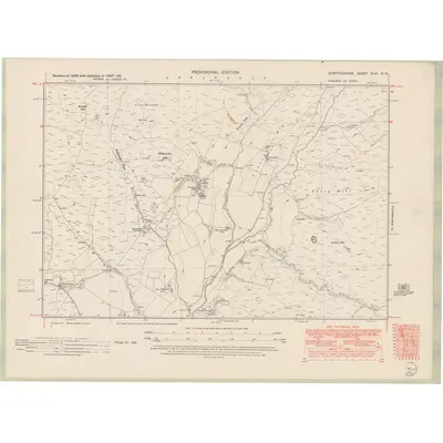 1948 Map of Dumfriesshire Sheet XLIV.NW, 1952 Print