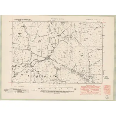 1948 Map of Dumfriesshire Sheet XLIV.SW, 1952 Print