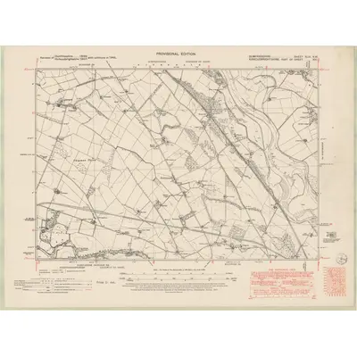 1946 Map of Dumfriesshire Sheet XLIX.NW, 1951 Print
