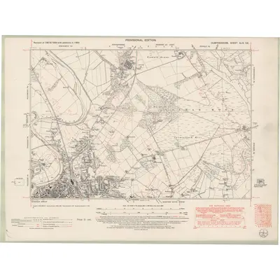 1950 Map of Dumfriesshire Sheet XLIX.SE, 1951 Print