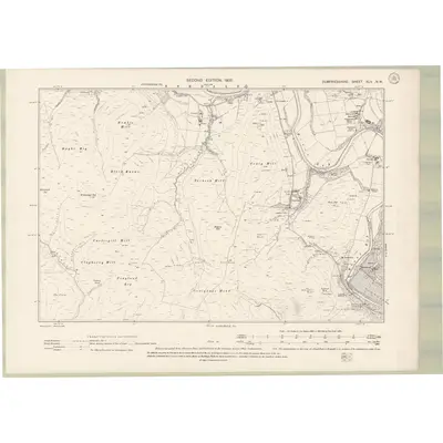 1898 Map of Dumfriesshire Sheet XLV.NW, 1900 Print
