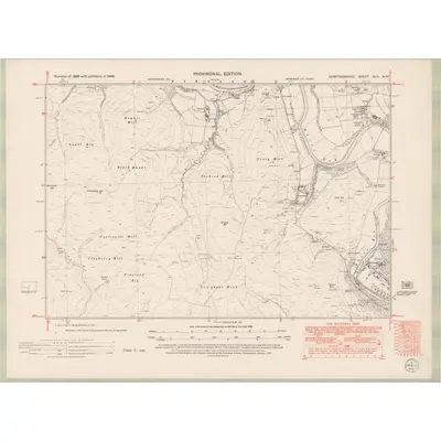 1949 Map of Dumfriesshire Sheet XLV.NW, 1951 Print
