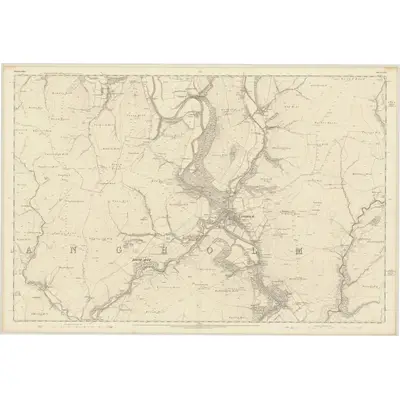 1857 Map of Dumfriesshire, Sheet XLV, 1862 Print