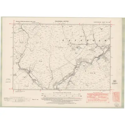1948 Map of Dumfriesshire Sheet XLV.SW, 1952 Print