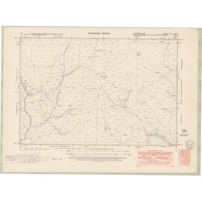 1948 Map of Dumfriesshire Sheet XLVI.NW, 1951 Print