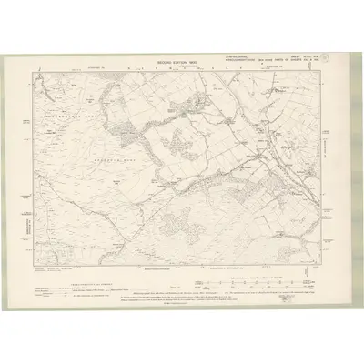 1898 Map of Dumfriesshire Sheet XLVIII.NW, 1900 Print