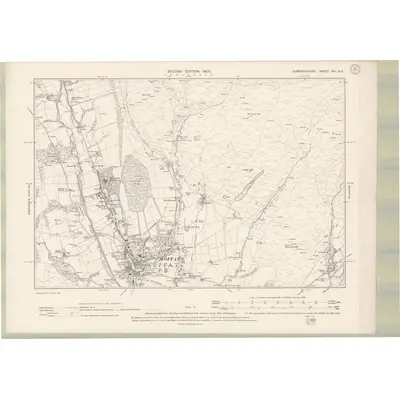 1898 Map of Dumfriesshire Sheet XVI.NE, 1900 Print