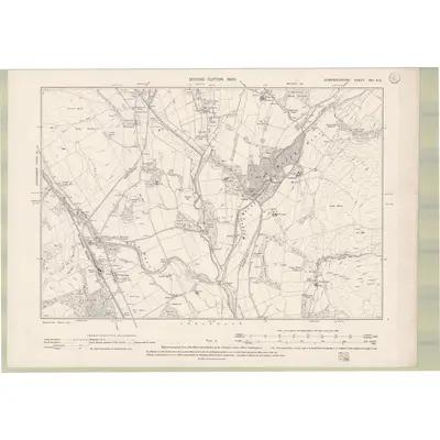 1898 Map of Dumfriesshire Sheet XVI.SE, 1900 Print