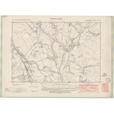 1938 Map of Dumfriesshire Sheet XVI.SE, 1949 Print