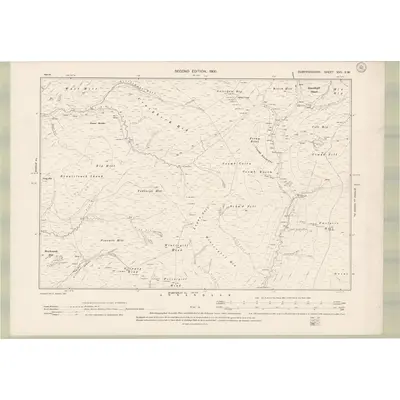 1898 Map of Dumfriesshire Sheet XVII.SW, 1900 Print