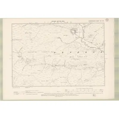1898 Map of Dumfriesshire Sheet XXI.NW, 1900 Print