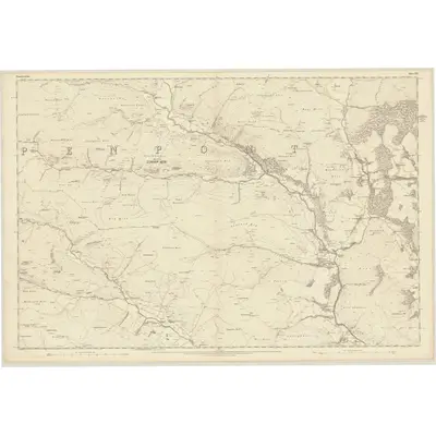 1856 Map of Dumfriesshire, Sheet XXI, 1861 Print