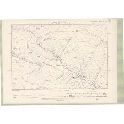 1898 Map of Dumfriesshire Sheet XXI.SW, 1900 Print