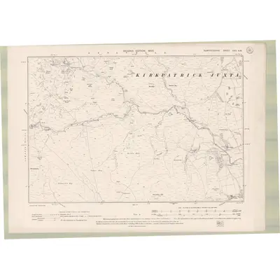 1898 Map of Dumfriesshire Sheet XXIV.NW, 1900 Print