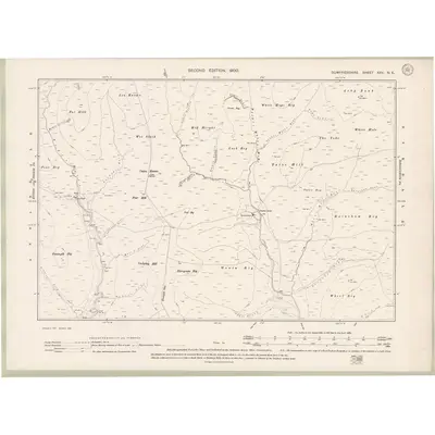 1898 Map of Dumfriesshire Sheet XXV.NE, 1900 Print