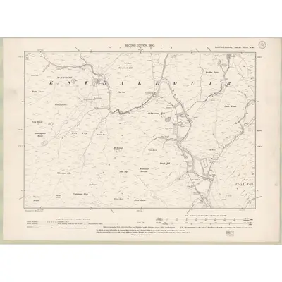 1898 Map of Dumfriesshire Sheet XXVI.NW, 1900 Print