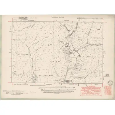 1949 Map of Dumfriesshire Sheet XXVII.SE, 1951 Print