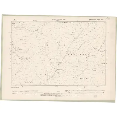 1898 Map of Dumfriesshire Sheet XXVII.SW, 1900 Print