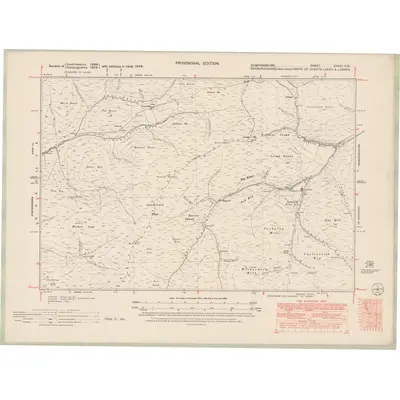 1949 Map of Dumfriesshire Sheet XXVIII.SW, 1951 Print
